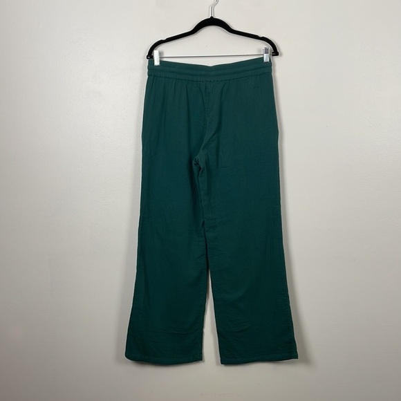 Vineyard Vine sweatpants women size Medium drawstring waist 2 pocket wide leg - Picture 4 of 7